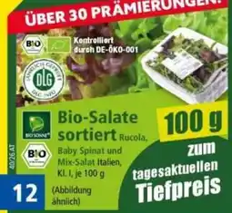 Norma Bio-Salate sortiert Rucola, Baby Spinat und Mix-Salat Italien Angebot