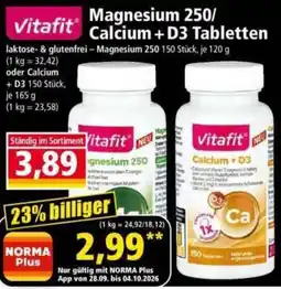 Norma VitaFit Magnesium 250/Calcium + D3 Tabletten Angebot