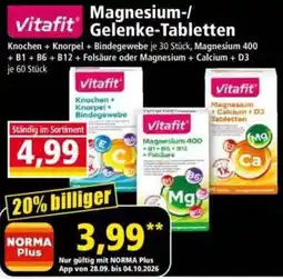 Norma VitaFit Magnesium-/Gelenke-Tabletten Angebot