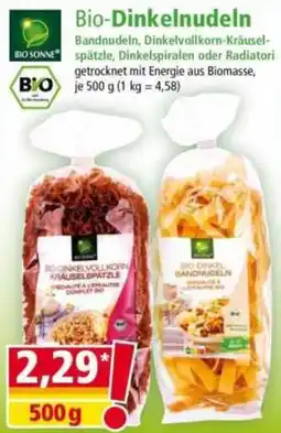 Norma Bio Sonne Bio-Dinkelnudeln Angebot