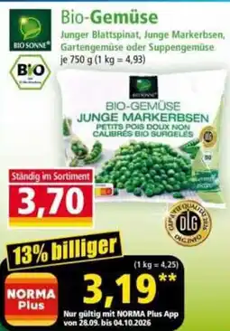 Norma Bio-Sonne Bio-Gemüse Angebot