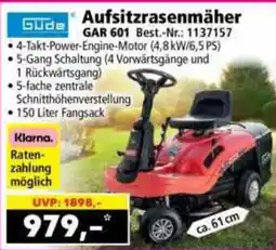 Norma Gude Aufsitzrasenmäher GAR 601 Angebot
