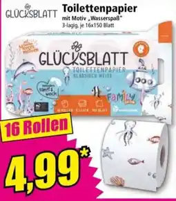 Norma Glücksbblatt Toilettenpapier Angebot