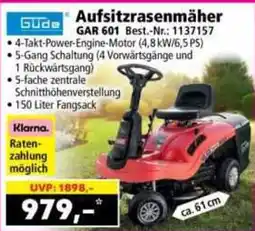 Norma Gude Aufsitzrasenmäher GAR 601 Angebot