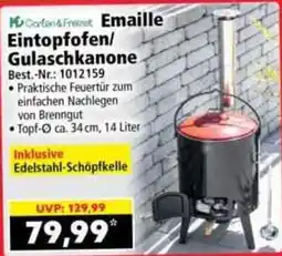 Norma Garten & Freizeit Emaille Eintopfofen/Gulaschkanone Angebot
