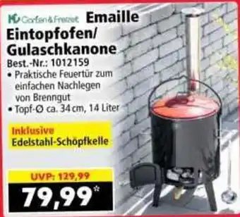 Garten & Freizeit Emaille Eintopfofen/Gulaschkanone