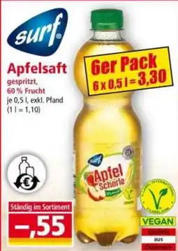 Norma Surf Apfelsaft Angebot