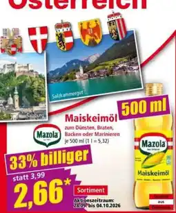 Norma Mazola Maiskeimöl Angebot