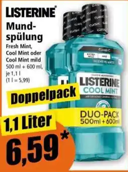 Norma Listerine Mundspülung Cool Mint Angebot