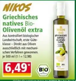 Norma Nikos Griechisches natives Bio-Olivenöl extra Angebot