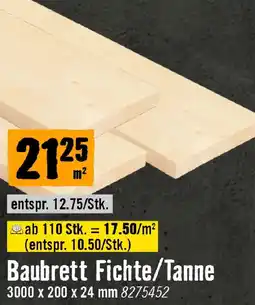 Hornbach Baubrett Fichte/Tanne Angebot