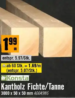 Hornbach Konsta Kantholz Fichte/Tanne Angebot