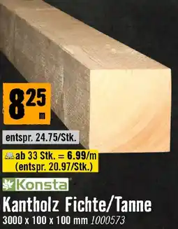Hornbach Konsta Kantholz Fichte/Tanne Angebot