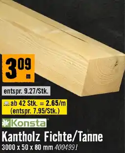 Hornbach Konsta Kantholz Fichte/Tanne Angebot