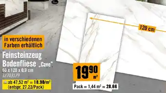 Hornbach Feinsteinzeug Bodenfliese „Cave" Angebot