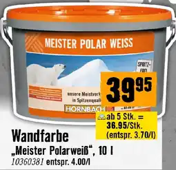 Hornbach Wandfarbe „Meister Polarweiß“ Angebot