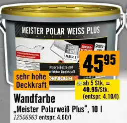 Hornbach Wandfarbe Meister Polarweiß Plus Angebot