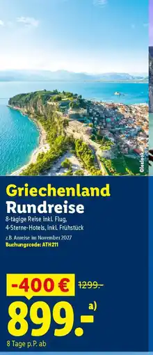 Lidl Griechenland Rundreise 4-Sterne-Hotels Angebot