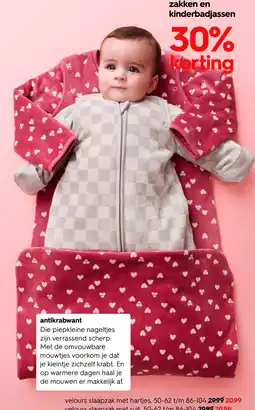 HEMA velours slaapzak met hartjes Angebot