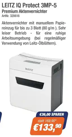 e-tec LEITZ IQ Protect 3MP-5 Premium Aktenvernichter Angebot