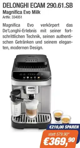 e-tec Delonghi Magnifica Evo Milk Angebot