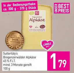 Sutterlüty Sutterlüty's Bregenzerwälder Alpkäse Angebot