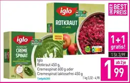 Sutterlüty Iglo Rotkraut oder Cremespinat Angebot