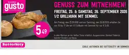 Sutterlüty 1/2 Grillhuhn mit Semmel Angebot