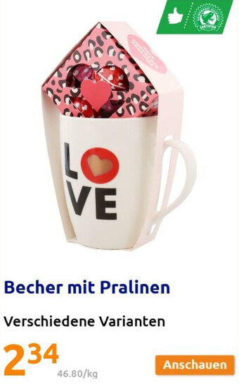 Action Becher Mit Pralinen Angebot
