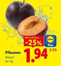 Lidl Pflaumen Angebot