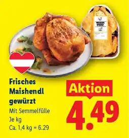 Lidl Frisches Maishendl gewürzt Angebot