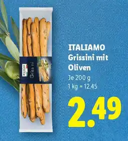 Lidl Italiamo Grissini mit Oliven Angebot