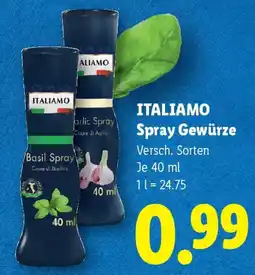 Lidl Italiamo Spray Gewürze Angebot