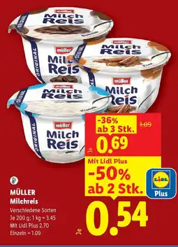Lidl Müller Milchreis Angebot