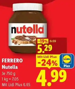 Lidl Ferrero Nutella Angebot