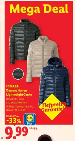 Lidl ESMARA Damen/Herren Lightweight-Jacke Angebot