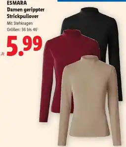 Lidl ESMARA Damen gerippter Strickpullover Angebot