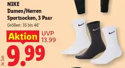 Lidl Nike Damen/Herren Sportsocken, 3 Paar Angebot