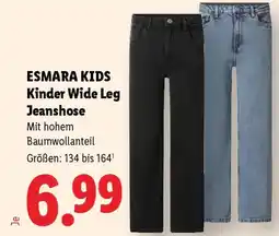 Lidl ESMARA KIDS Kinder Wide Leg Jeanshose Angebot