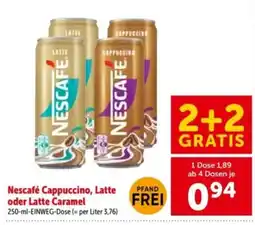 Interspar Nescafé Cappuccino, Latte oder Latte Caramel Angebot
