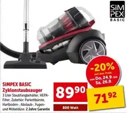 Interspar SimPex Basic Zyklonstaubsauger Angebot