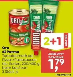 ADEG Oro di Parma Tomatenmark od. Pizza-/Pastasaucen Angebot