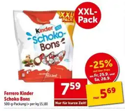 Interspar Ferrero Kinder Schoko Bons Angebot