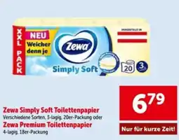 Interspar Zewa Simply Soft Toilettenpapier Angebot