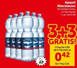 Interspar Alpquell Mineralwasser Angebot