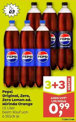 ADEG Pepsi Original, Zero, Zero Lemon od. Mirinda Orange Angebot