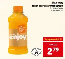 Interspar SPAR enjoy frisch gepresster Orangensaft Angebot