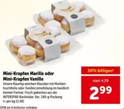 Interspar Mini-Krapfen Marille oder Mini-Krapfen Vanille Angebot