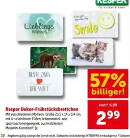 Interspar Kesper Dekor-Frühstücksbrettchen Angebot