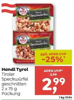 ADEG Handl Tyrol Tiroler Speckwürfel geschnitten Angebot